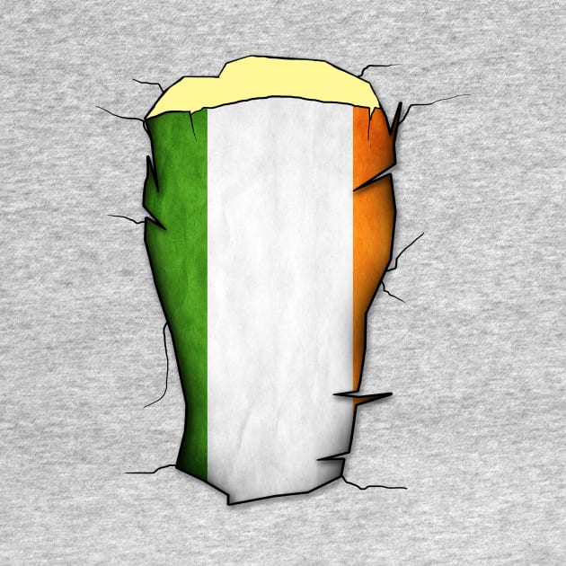 Irish Pint Glass Flag by PoetandChef